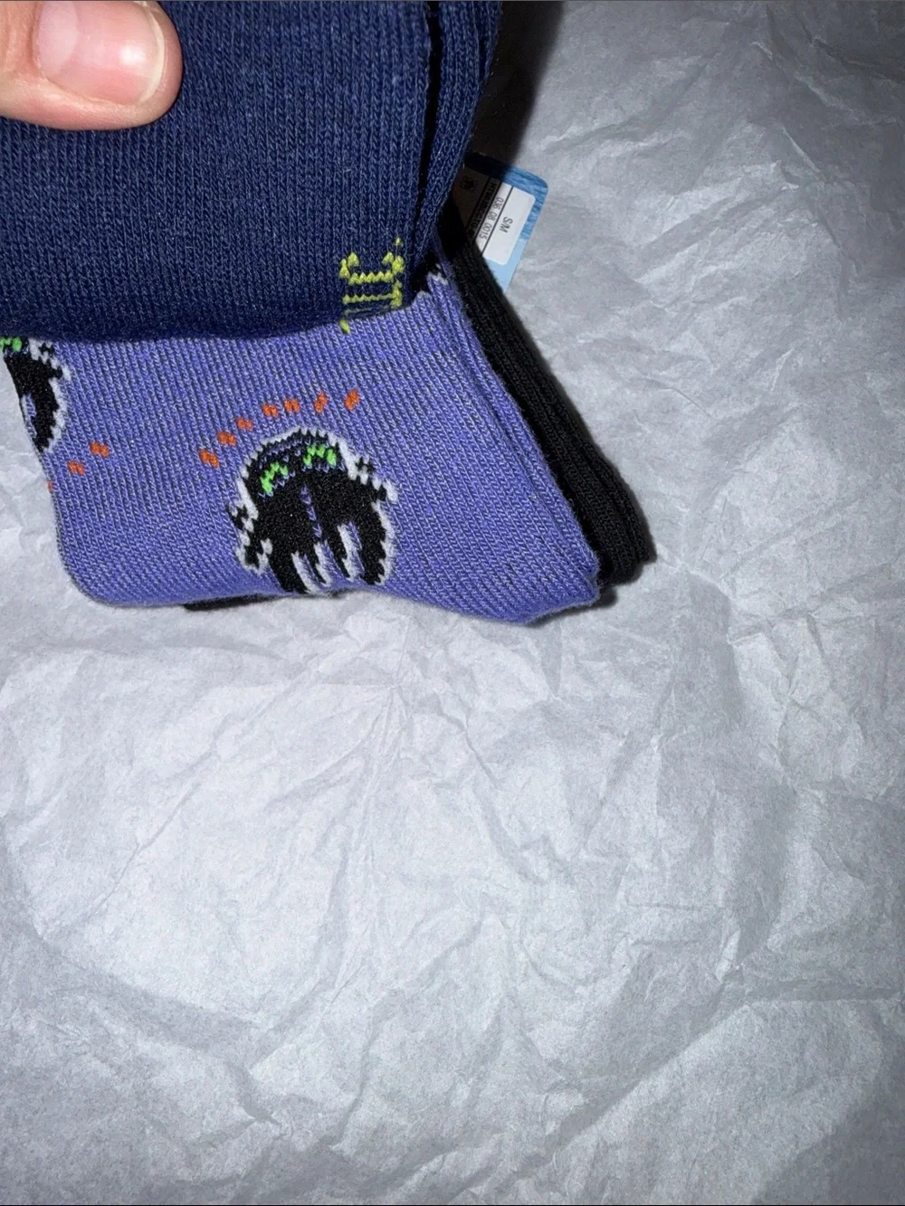 Dreamworks Black & Purple Dragons Crew Socks - 3 Pack